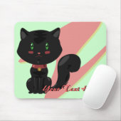 Black Cat Mousepad (Mit Mouse)