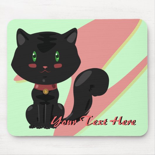 Black Cat Mousepad (Vorne)