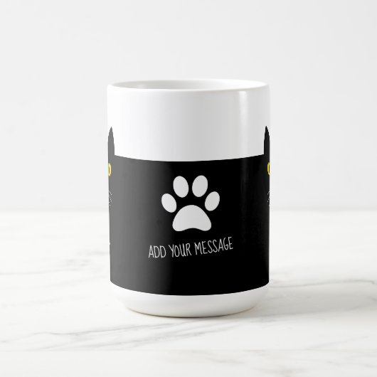 Black Cat Mug Gift for Cat Lovers | Personalized  Kaffeetasse (Mittel)