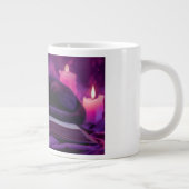 Black Cat Mug | Witchy Candlelight Coffee Cup Jumbo-Tasse (Rechts)
