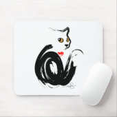 Black Cat 'n'Heart Mousepad (Mit Mouse)