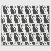 Black Cat Niedlich Geschenkpapier (Flach)