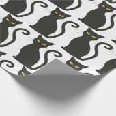 Black Cat Niedlich Geschenkpapier (Ecke)