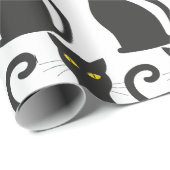 Black Cat Niedlich Geschenkpapier (Rolleneckpunkt)