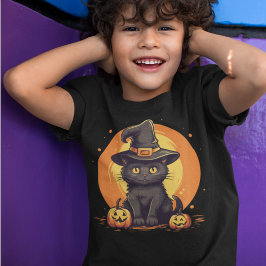 Black Cat Niedlich Halloween T-Shirt
