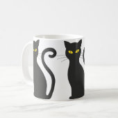 Black Cat Niedlich Kaffeetasse (Vorderseite Links)