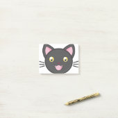 Black Cat Niedlich Kitty Adorable Animals Cartoon Post-it Klebezettel (Auf Schreibtisch)
