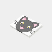 Black Cat Niedlich Kitty Adorable Animals Cartoon Post-it Klebezettel (angewinkelt)