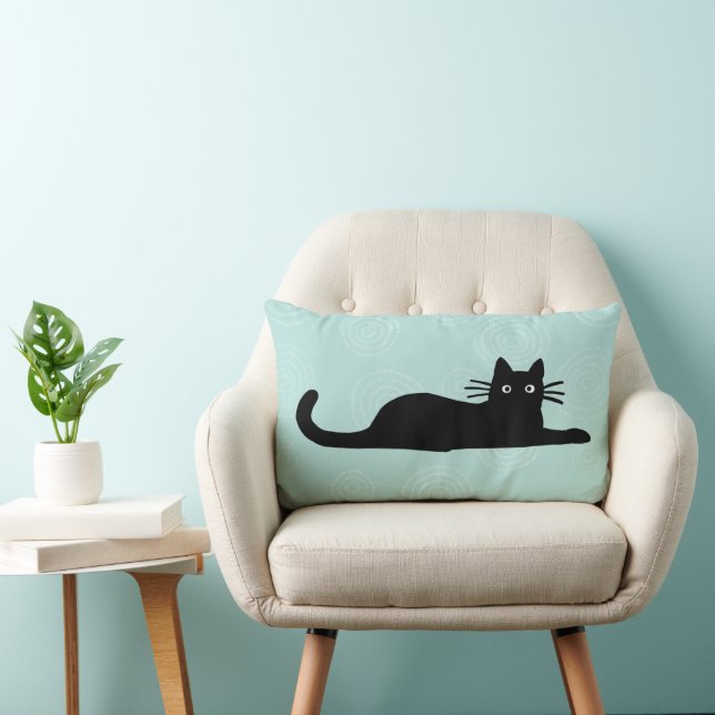 Black Cat Niedlich Pet Kitty Lover Lendenkissen (Stuhl )
