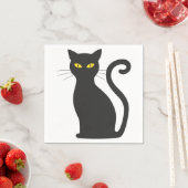 Black Cat Niedlich Serviette (Beispiel)