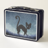 Black Cat Night Prowl Lunch Box - Spooky & Stylish (Rückseite)