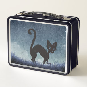 Black Cat Night Prowl Lunch Box - Spooky & Stylish