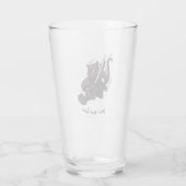 Black Cat Ninja Katana Schwerter Flying Kick Carto Glas (Rückseite)