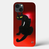 BLACK CAT NINJA Red Ruby Case-Mate iPhone Hülle (Rückseite)