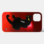 BLACK CAT NINJA Red Ruby Case-Mate iPhone Hülle (Rückseite (Horizontal))