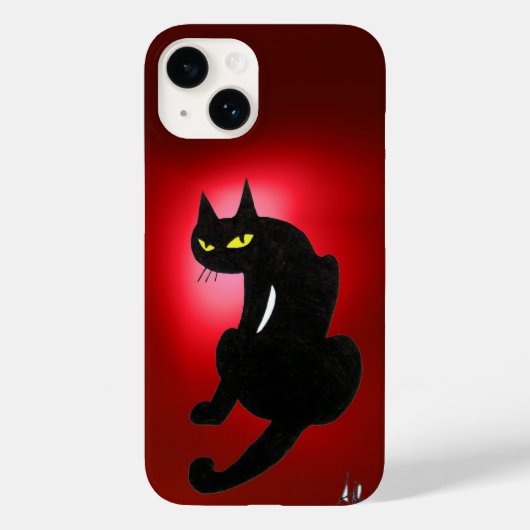 BLACK CAT NINJA Red ruby Case-Mate iPhone Hülle (Rückseite)