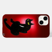 BLACK CAT NINJA Red ruby Case-Mate iPhone Hülle (Rückseite (Horizontal))