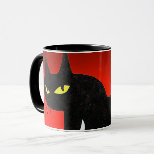 BLACK CAT NINJA Red Tasse (Vorderseite Links)