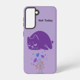 Black Cat Not Today Galaxy Case – Purple Samsung Galaxy Hülle