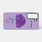 Black Cat Not Today Galaxy Case – Purple Samsung Galaxy Hülle (Rückseite (Horizontal))