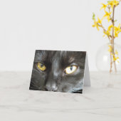 Black Cat Note Card Karte (Gelbe Blume)