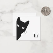 Black Cat Note Card (unbedruckte Innenseite) Mitteilungskarte (Vorderseite/Rückseite Beispiel)