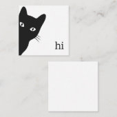 Black Cat Note Card (unbedruckte Innenseite) Mitteilungskarte (Vorne/Hinten)