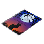 Black Cat Notebook Personalisiert Cat Art Notebook Notizblock (Linke Seite)