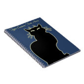 Black Cat Notebook Personalisiert Cat Art Notebook Notizblock (Rechte Seite)