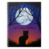 Black Cat Notebook Personalisiert Cat Art Notebook Notizblock (Vorderseite)