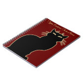 Black Cat Notebook Personalisiert Cat Art Notebook Notizblock (Linke Seite)
