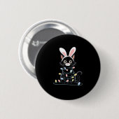 Black Cat Oaster Pajama Osterdekorationen L Button (Vorne & Hinten)