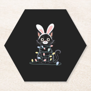 Black Cat Oaster Pajama Osterdekorationen L Untersetzer
