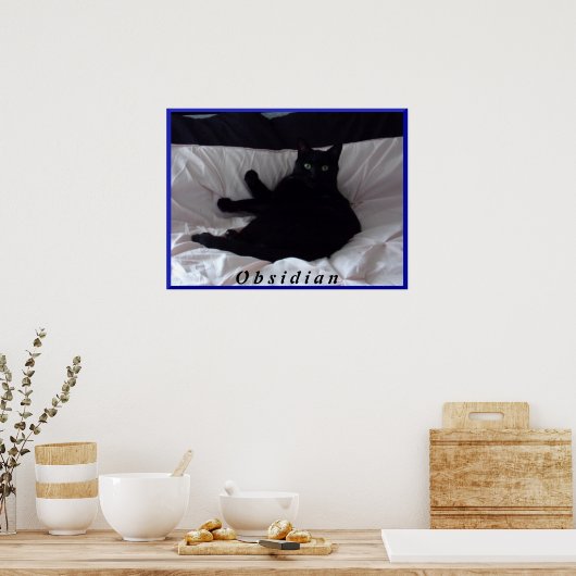 Black Cat "Obsidian Poster" Poster (Küche)