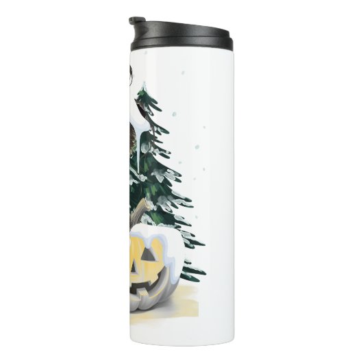 Black Cat On A Jack Thermosbecher (Nach rechts gedreht)