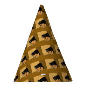 Black Cat on a Pumpkin Partyhütchen (Rechts)