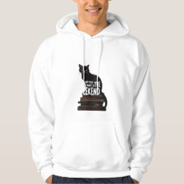 Black Cat on Books "Skip to the Weekend" Hoodie