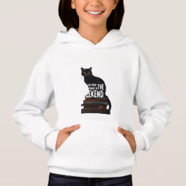 Black Cat on Books "Skip to the Weekend" Hoodie