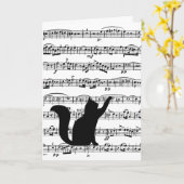 Black Cat On Music Geburtstagkarte Karte (Gelbe Blume)