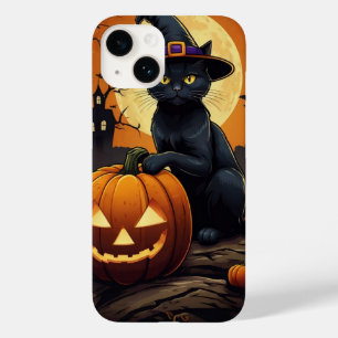 Black Cat on Pumpkin Case-Mate iPhone 14 Hülle