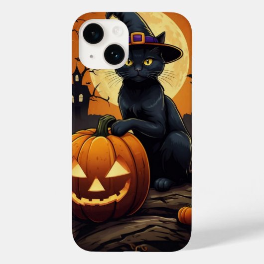 Black Cat on Pumpkin Case-Mate iPhone Hülle (Rückseite)