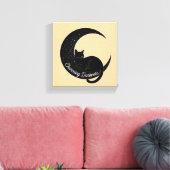 Black Cat on the Crescent Moon: Charm of Darkness  Leinwanddruck (Insitu (Wohnzimmer))