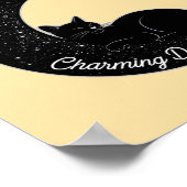 Black Cat on the Crescent Moon: Charm of Darkness Poster (Ecke)