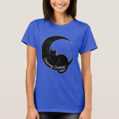 Black Cat on the Crescent Moon: Charm of Darkness T-Shirt (Vorderseite)