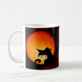 Black Cat Orange Moon Kaffeetasse (Links)