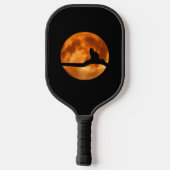 Black Cat Orange Moon Pickleball Schläger (Rückseite)