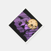 Black Cat, Owl und Fleet Halloween Papier Napkins Serviette (Ecke)