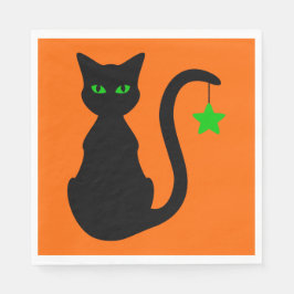 Black Cat Paper Napkins Serviette