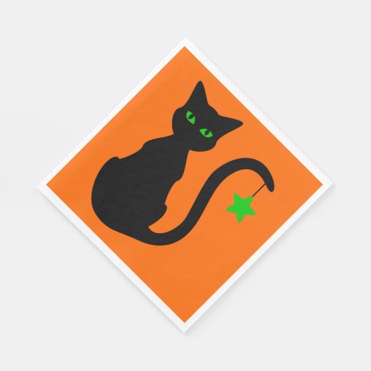 Black Cat Paper Napkins Serviette (Ecke)