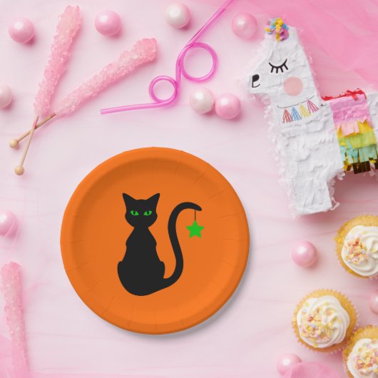 Black Cat Paper-Teller Pappteller (Party)